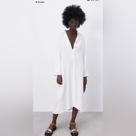 ZARA‎ OYSTER WHITE
OVERSIZED SHIRT DRESS
2567/583, size S - Picture 1 of 11